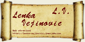 Lenka Vejinović vizit kartica